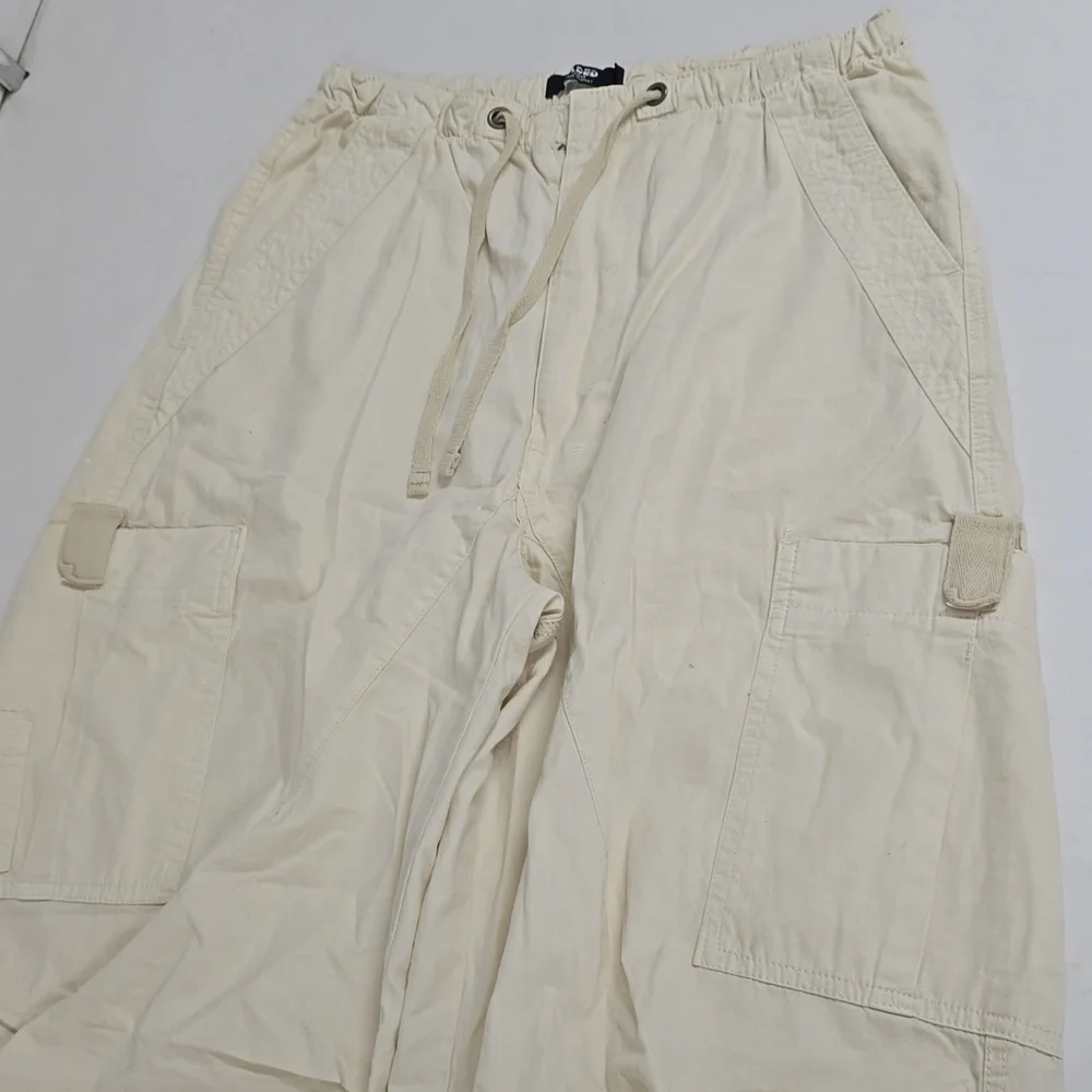 Jaded London Pants Mens S Beige Baggy Utility Cargo Parachute Paratrooper - Picture 5 of 11